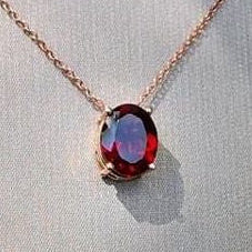 14k Rose Gold Oval Garnet Pendant – Madalyn's Fine Jewelry